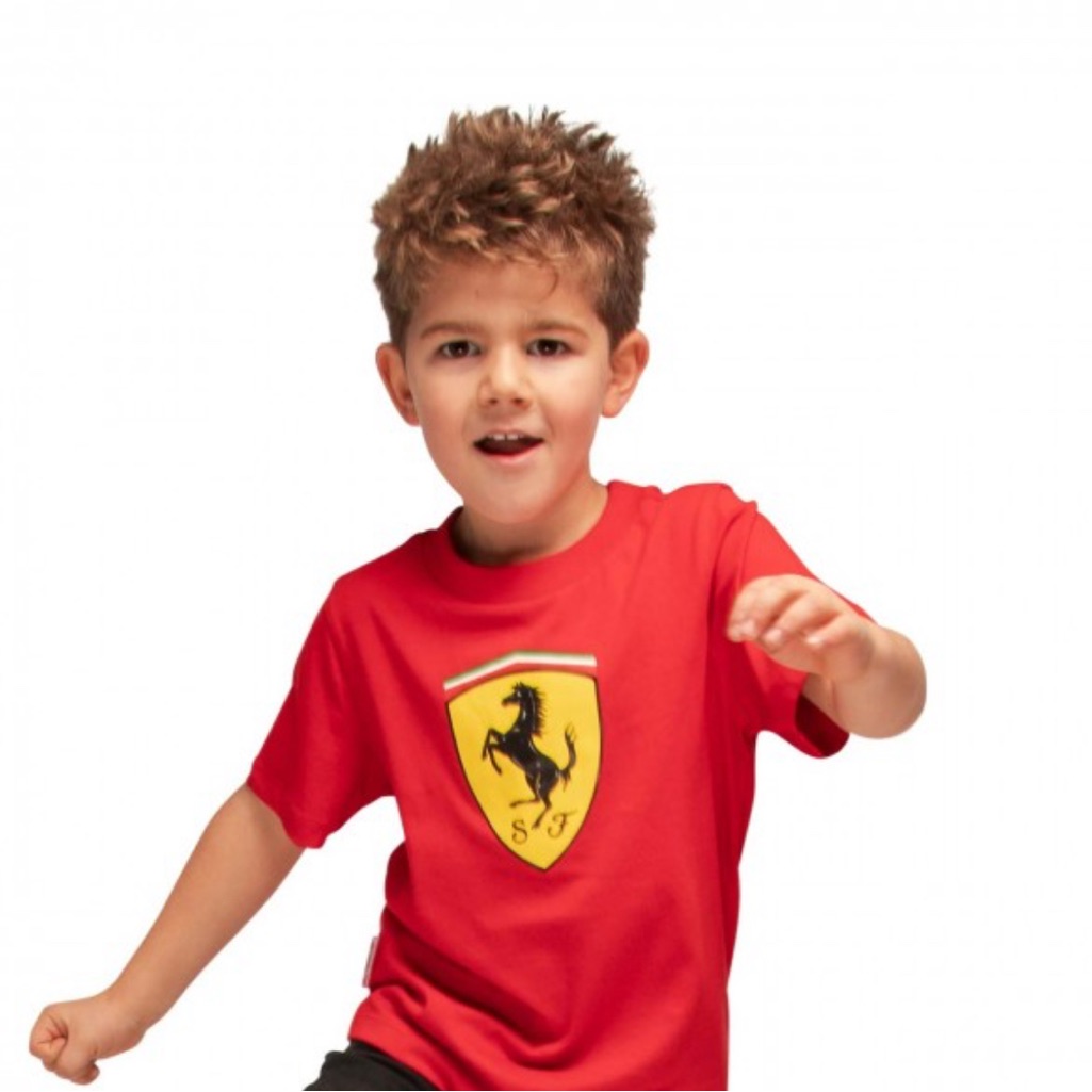 Ferrari Official T Shirt In Red With Prancing Horse